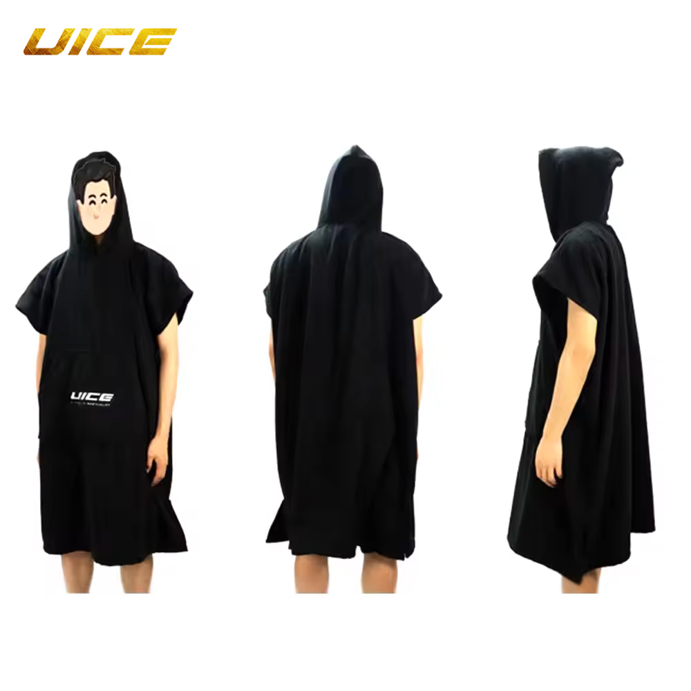 Beach Towel Large - UICE サーフポンチョタオル チェンジングタオル フード付き マイクロファイバー ビーチブランケット