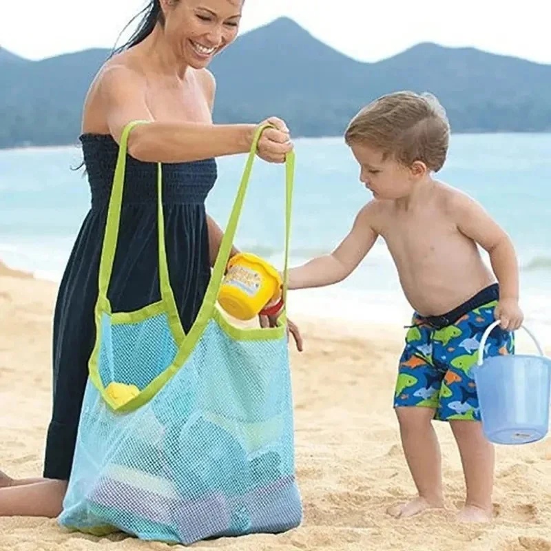 Beach Towel Large - 1/3個入り ポータブルビーチバッグ 防砂ネット 子供用ビーチおもちゃタオル収納メッシュ 旅行用大型おもちゃ アウトドア防水収納バッグ