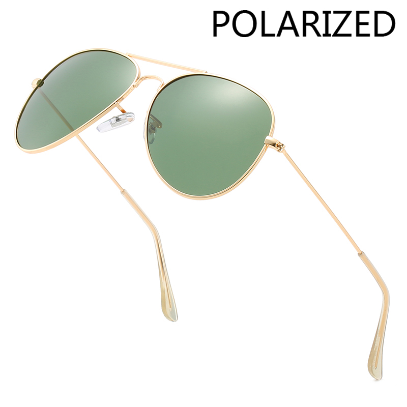 偏光メタルダブルガーダーサングラス女性男性高品質高級パイロッ - Sunglasses Aviator Polarized のレビューと価格
