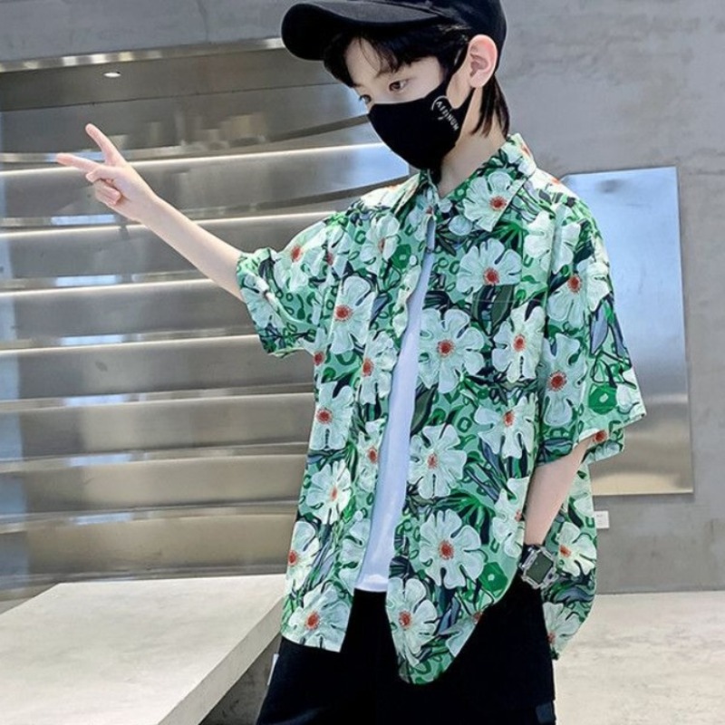 男の子用花柄シャツサマーセット2026 HKスタイルビーチリ - Resort Shirt Floral のレビューと価格