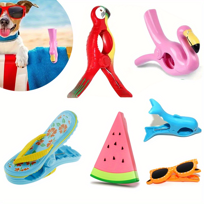 アニマルフラミンゴサンチェア、ビーチタオル、防風クリップ。  - Beach Towel Large のレビューと価格