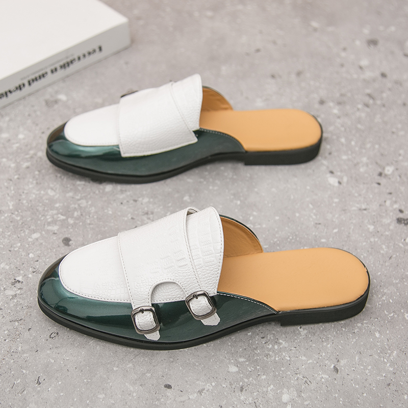 男ハーフスリッパシューズ男性用靴高級ローファーファッション  - Flip Flop Leather Men のレビューと価格