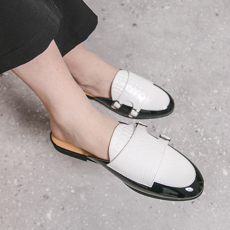 男ハーフスリッパシューズ男性用靴高級ローファーファッション  - Flip Flop Leather Men のレビューと価格