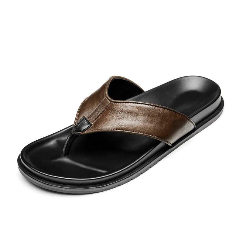 2026 夏新メンズ本革ビーチサンダル高級手作り品質快適なア - Flip Flop Leather Men のレビューと価格