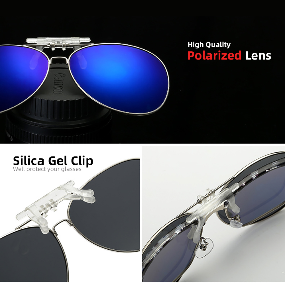 VIVIBEE 航空フリップアップクリップオンサングラス偏光 - Sunglasses Aviator Polarized のレビューと価格